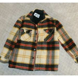 Vintage mens woolrich shearling lined flannel